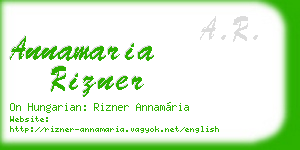 annamaria rizner business card